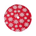 thumbnail image 1 of Falda de árbol de Navidad de 90/122 cm con estampado de copos de nieve redondos, decoración navideña para interiores, tapete para cubrir el árbol de Navidad, suministros para fiestas, 1 of 5
