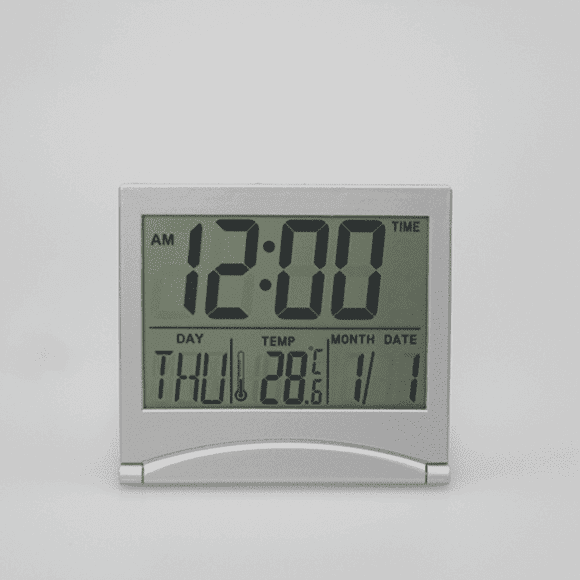 HLONK Large Atomic Wall Clock with Auto Backlight Calendar Temperature and Humidity - Batteries Included