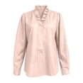 thumbnail image 2 of APEXFWDT Floral Boho V Neck Shirt Women Long Sleeve Button Down Shirts Casual Western Shirts, 2 of 5
