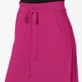 thumbnail image 5 of Women's Basic Versatile Skirt Spring Autumn City Leisure Skirt Ladies Solid Color Drawstring Skirt A-Line Stretchy Flared Casual Skirt, 5 of 8