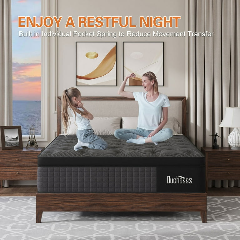 Duchessz Queen Mattress 12 inch Gel Memory Foam Pocket Innerspring