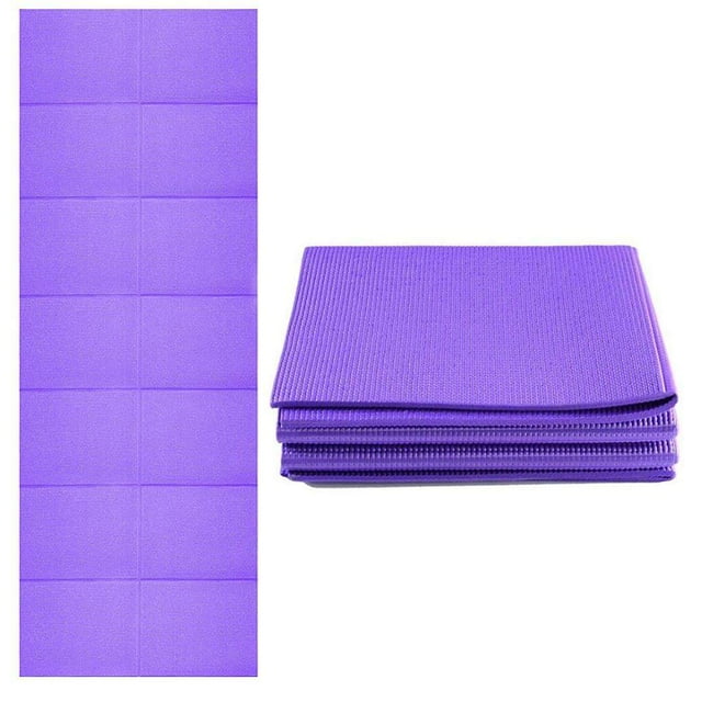 facefd Foldable Thick Yoga Mat Eco-Friendly Portable Travel Pilates Mat PVC Non-Slip Exercise Mat for Men/Women