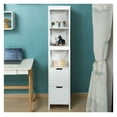 thumbnail image 5 of Yunken 5-Tier Multifunctional Bathroom Floor Storage Cabinet with 2 Drawers, Freestanding Organizer for Toiletries, 5 of 9