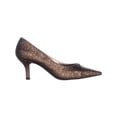 thumbnail image 4 of Womens Easy Street Chiffon Low-Heel Comfort Pumps, Bronze Glitter, 4 of 5