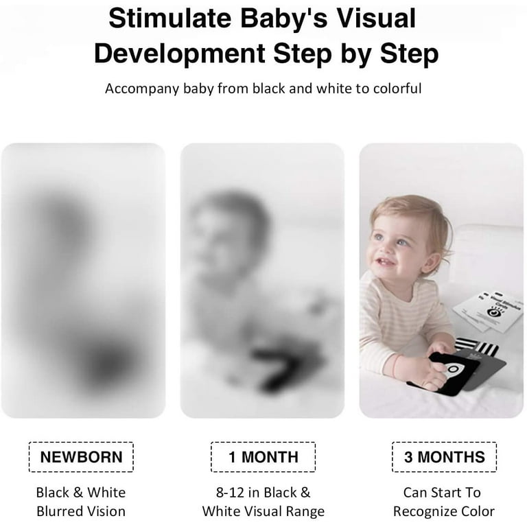 High Contrast Baby Flashcards Newborn Brain Development Toys Visual Stimulation Learning Activity Cards 20 PCs 40 Pages 5.5 x 5.5 Educational