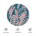 thumbnail image 3 of Eveokoki Round Vinyl Tablecloth 60 inch Tropical Plants Tablecloth Waterproof Oilproof Tablecloth Wipeable Tablecloth Decorative Table Cover Picnic Tablecloth, 3 of 5