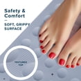thumbnail image 3 of SlipX Solutions 21 x 21 Square Rubber Safety Shower Mat, Gray, 3 of 9