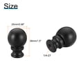 thumbnail image 2 of Uxcell 1.5" Tall Aluminum Lamp Finials Cap Knob, Lamp Screw Holder Tapped 1/4-27, Black, 2 of 5