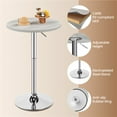 thumbnail image 4 of Yaheetech Counter Height Adjustable Pub Round Table with with 360° Swivel, Gray, 4 of 5