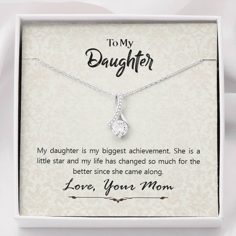 To Our Daughter Heart Necklace Jewelry Gift for Daughter from Mom & Dad