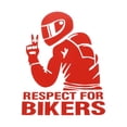thumbnail image 1 of Unique Bargains Reflective Bumper Decal Reflective Red Square Respect for Bikers Pattern Reflective Car Sticker Personalized Decoration Vehicle Body or Door or Window, 1 of 7