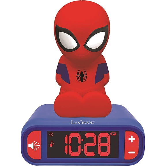 Alarm Clock with Night Light 3D design SpiderMan and sound effects