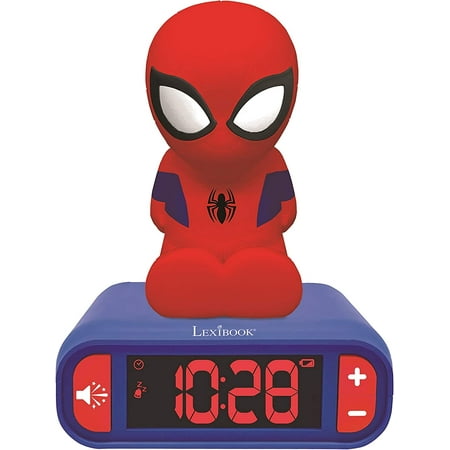 Alarm Clock with Night Light 3D design SpiderMan and sound effects