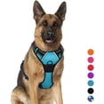 thumbnail image 1 of No Pull Pet Harness Dog Harness Adjustable Outdoor Pet Vest 3M Reflective Oxford Material Vest for Blue Dogs Easy Control for Small Medium Large Dogs (XL), 1 of 8