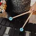thumbnail image 3 of 2Pcs Soft Rubber Head Sticks Wood Handle Bell Mallets for Glockenspiel Xylophone Bell Music Instruments Parts Green, 3 of 10