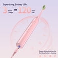 thumbnail image 5 of OasiSmile Sonic Electric Toothbrush for Adults, Rechargeable Travel Tooth Brush with 6 Brush Heads, 42000 VPM Deep Clean 4 Modes 120-Day Battery, Pink, 5 of 7