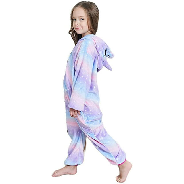 Uderui Pijamas de Unicornio para niños, Disfraz de Cosplay de una Pieza, Ropa de Dormir de Animales para niñas y niños