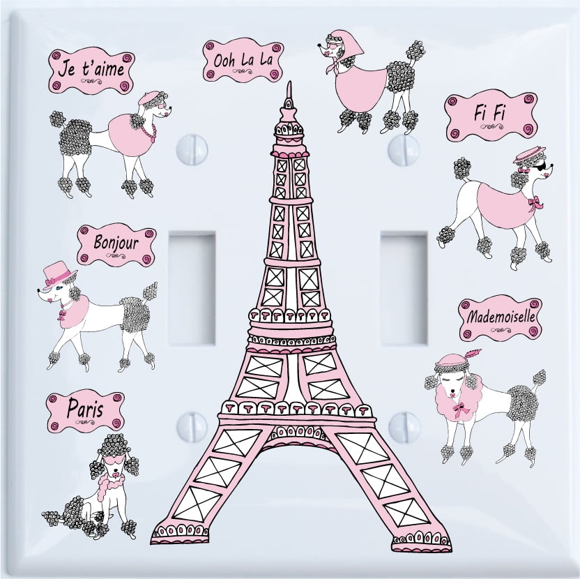 Metal Light Switch Plate Cover Eiffel Tower Home Decor Paris My Love Tan Paris 