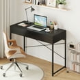 thumbnail image 4 of Gymax Modern 2-Drawer Computer Desk w/ Reinforced Heavy-Duty Metal Frame Anti-Tip Kit, 4 of 10