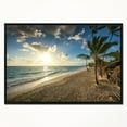thumbnail image 2 of Designart ' Beautiful Caribbean Vacation Beach ' Large Beach Framed Canvas Wall Art, 2 of 3
