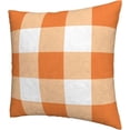 thumbnail image 4 of Ryan; Orange Buffalo Plaid Pillow Covers 18x18 Inch Set of 2 Geometric Chessboard Gingham Throw Pillow Cover Fall Buffalo Checkered Square Pillowcase Cushion Cases for Home Couch Bed Sofa, 4 of 7