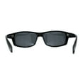 thumbnail image 4 of Polarized Mens True Classic Wrap Around Biker Style Sport Sunglasses All Black, 4 of 4