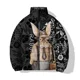 thumbnail image 2 of Abrigo elegante con estampado de conejito para hombre, abrigos de invierno para hombre, chaquetas para hombre modernas y versátiles, cómodas y cálidas, nuevas en parkas, 2 of 5