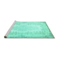 thumbnail image 2 of Ahgly Company Machine Washable Indoor Rectangle Persian Turquoise Blue Traditional Area Rugs, 2' x 5', 2 of 4