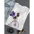 thumbnail image 3 of French Bulldog On A Unicycle T-Shirt Women -Fab Funky Designs, Female 3X-Large, 3 of 4