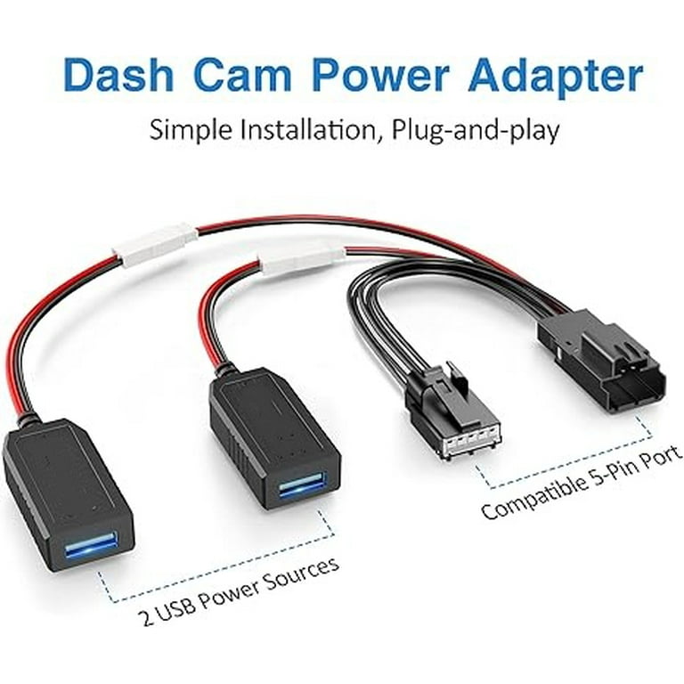Cavo Alimentazione Dashcam Per Ford - Adattatore 5 Pin Per Specchietto Auto-Dimming - Per Mustang, Explorer, Escape, Edge - 2