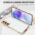 thumbnail image 4 of Compatible with Samsung Galaxy A55 5G Case Cute Luxury Plating Design for Women Girly, Soft TPU Shockproof Reinforced Corners Protective Phone Case for Galaxy A55 5G 6.6", White, 4 of 12