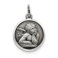 thumbnail image 1 of Sterling Silver Antiqued Raphael Angel Charm QC3635 (20mm x 15mm), 1 of 2