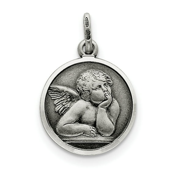 Sterling Silver Antiqued Raphael Angel Charm