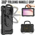 thumbnail image 3 of Case for Lenovo Tab M8 4th Gen 2024/2023 (TB-301FU, TB-300FU), 360 Rotating Stand Handle Pencil Holder Shoulder Strap Heavy Duty Shockproof Cover, Black, 3 of 7