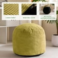 thumbnail image 3 of Round Stuffed Pouf Ottoman, Corduroy Poufs with Foam Chunk Filling, Furry and Fluffy Pouf Foot Stool Storage Ottoman, 20 X 15 Floor Poufs Foot Rest for Living Room, 3 of 13