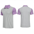 thumbnail image 2 of Trgacdwlo Color Block Mens Polo Shirt Lightweight Quick Dry Men Short Sleeve Shirt Summer Athletic Gym Mens Golf Polo Shirt Gray XXL, 2 of 8