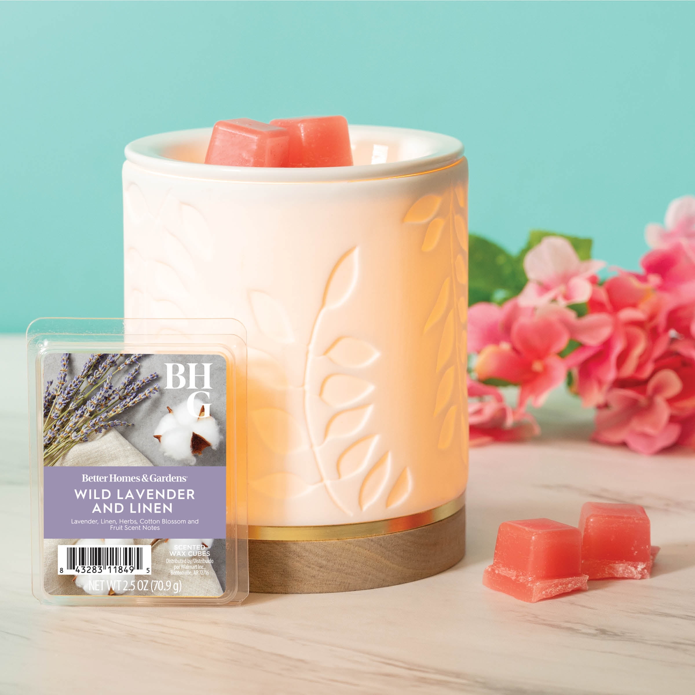 (2 pack) Wild Lavender & Linen Scented Wax Melts, Better Homes & Gardens, 2.5 oz