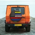 thumbnail image 6 of Fuzoiu First Responder American Flag Print Universal Spare Tire Cover with Buckle Strap, Waterproof Wheel Covers for Jeep, Trailer, RV, Truck and All Car-16 inch, 6 of 6