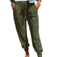 thumbnail image 1 of Pantalones deportivos holgados con cintura elástica, cordón ajustable y bolsillos para mujer, 1 of 5