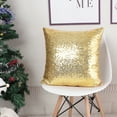 thumbnail image 4 of PiccoCasa 18"x18" Decorative Cushion Cover Sparkling Glitter Sequin Throw Pillowcase, Gold, 4 of 8