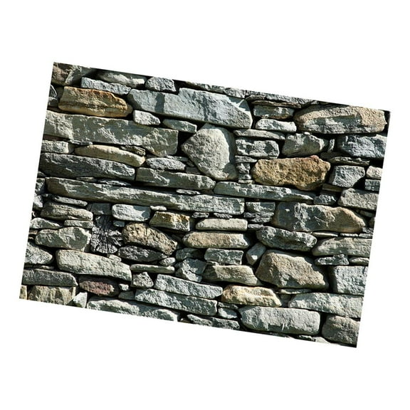 New 3D Fish Tank Background Backdrop Aquarium Decorative Paper - Rocks - 61x41cm