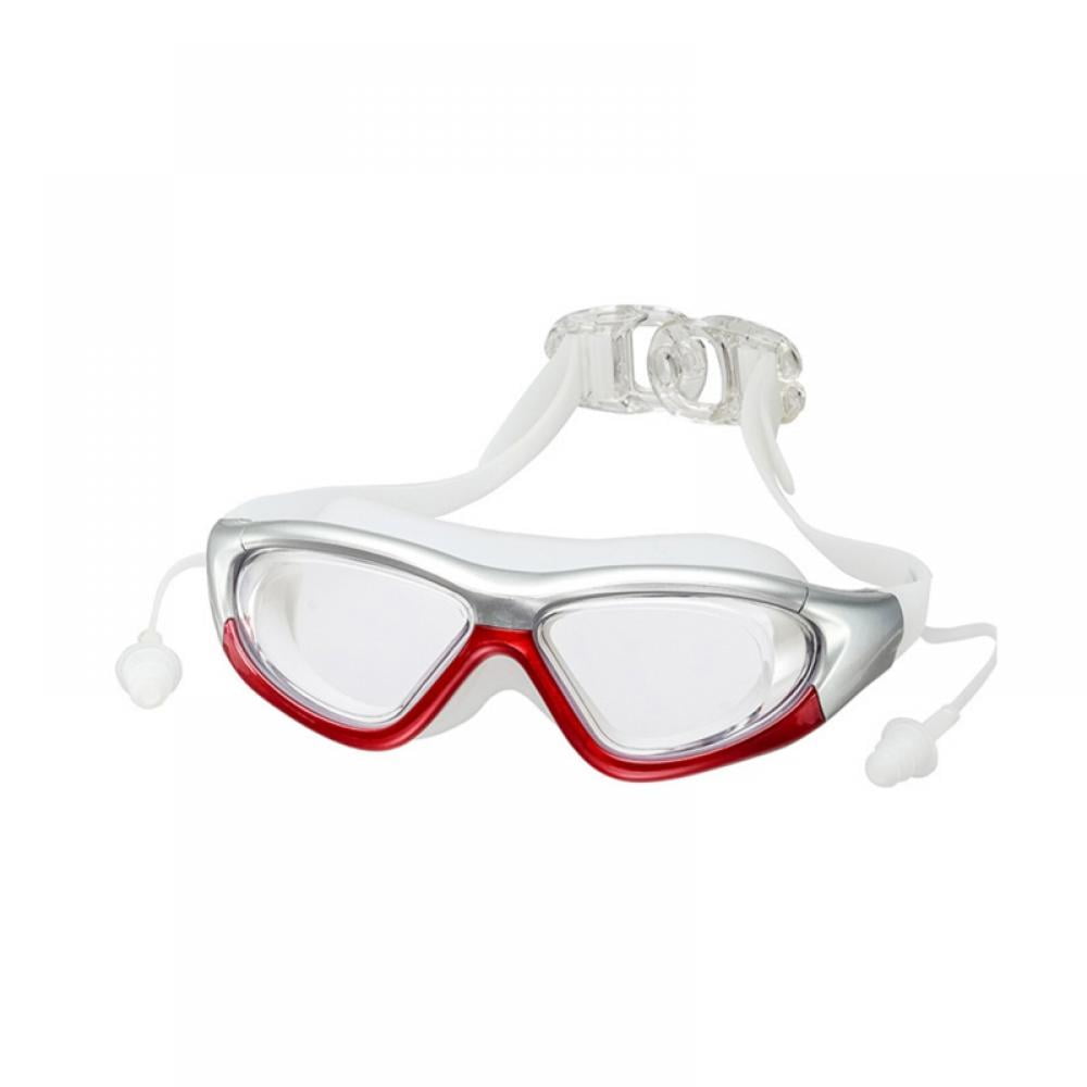 Unisex Sport Anti-Fog Waterproof Swimming Goggles Adult Swim Glasses With Earbud 