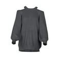 thumbnail image 4 of Lovskoo Sweaters for Women Trendy Color Long Sleeve Pullove Shirt Sweater Tops Gray, 4 of 6