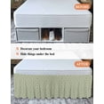 thumbnail image 7 of Sage Green Boho Geometric Wrap Around Bed Skirts for King Bed 16" Drop,Bed Skirt with Adjustable Elastic Belt Dust Ruffle Bed Valance for Bedroom Hotel Luxury Country Abstract Pattern Bed Frame Cover, 7 of 7