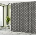 thumbnail image 5 of Ambesonne Art Deco Shower Curtain, Burst Lines with Rhombuses, 69"Wx70"L, Charcoal Grey and Ivory, 5 of 5