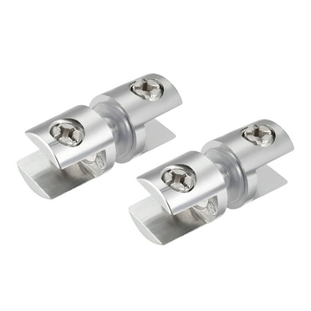 

Glass Shelf Brackets Zinc Alloy Glass Clamp Double-sided for 10-12mm 2Pcs
