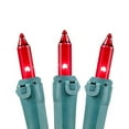 thumbnail image 5 of Novelty Lights 50 Light Red Christmas Mini String Light Set, Green Wire, Indoor/Outdoor UL Listed, 25' Long, 5 of 7