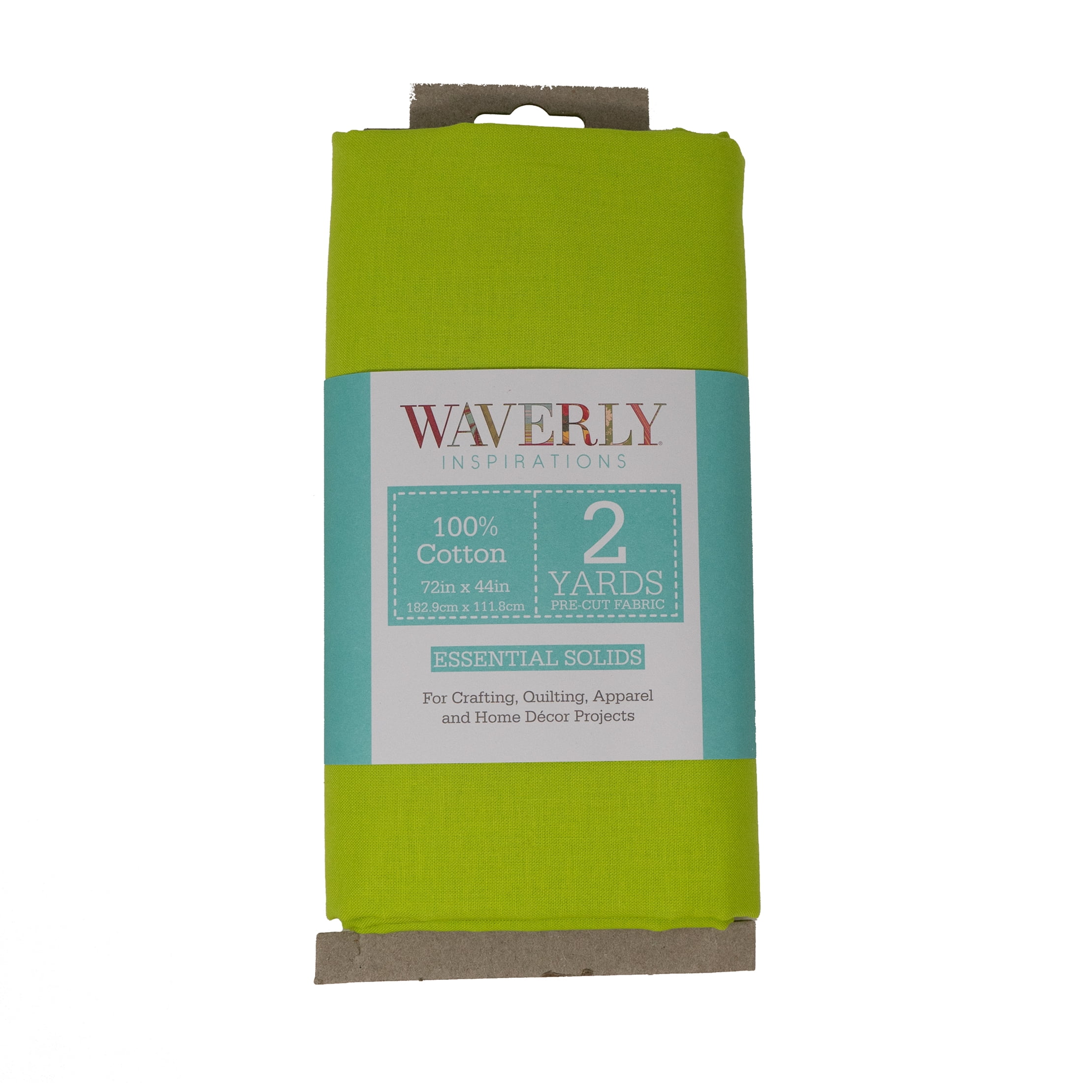 (2 pack) Waverly Inspirations 2 Yard Cut 100% Cotton Solids Fabric, Lime, 44" Wide for Quilting & Sewing