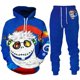 thumbnail image 1 of Christmas Santa Claus 3D Print Man Woman Hoodie + Pants 2pcs Sets New Year Holiday Party Casual Oversized Pullover Tracksuit Set, 1 of 4