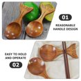 thumbnail image 3 of Raindrops Fish-Shaped Nanmu Wood Coffee Scoop Measuring Spoon for Baking Kitchen Tool and, 3 of 6